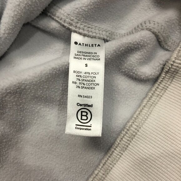 Athleta Triumph Printed Hoodie Jacket Full Zip Grey Gypsum Camo Size Small - Picture 7 of 9